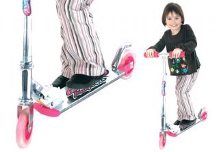 Eppe Svítíci mini scooter růžový koloběžka