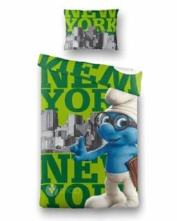 Dětské Povlečení  Šmoulové v New Yorku