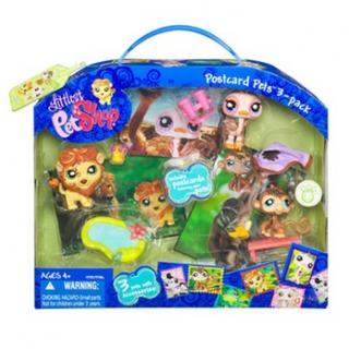 Littlest Pet Shop - 3 zvířátka s pohlednicemi a doplňky