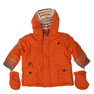 Dětská zimní bunda Baby Akr oranžová barva