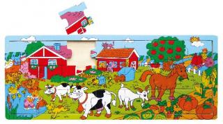 Deskové puzzle farma - 21 dílů