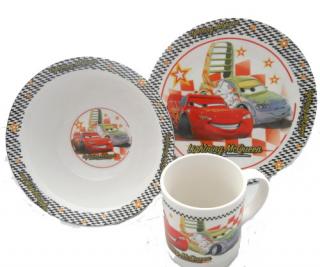 CARS 2 - Jídelní set (miska, talíř, hrnek)
