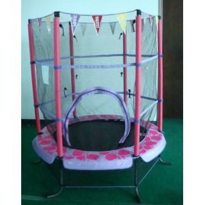 TRAMPOLÍNA 140 cm červená se SÍŤÍ zahradní dětská trampolína průměr 140 