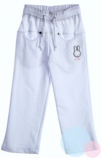 Dětské tepláky Miffy bílá barva