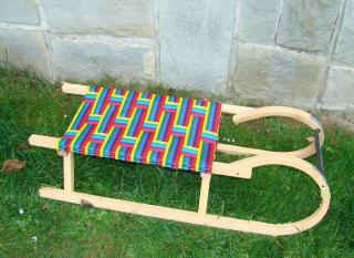 Dětské sáňky - saně dřevěné  105 cm